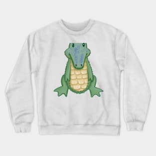 Cute Crocodile Drawing Crewneck Sweatshirt